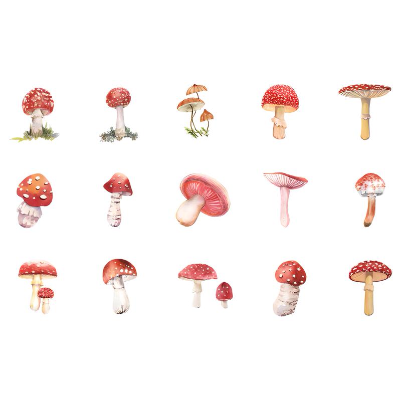 Roomtery Vintage Red Mushroom Stickers