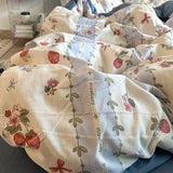 Roomtery Vintage Strawberry Floral Bedding Set, view 4