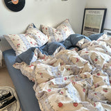 Roomtery Vintage Strawberry Floral Bedding Set, view 5