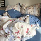 Roomtery Vintage Strawberry Floral Bedding Set, view 6