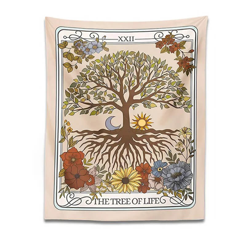 Roomtery Vintage Tree of Life Tarot Tapestry