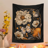 Roomtery Vintage White Night Flower Tapestry, view 3