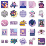 Roomtery Violet Aesthetic Pastel Sticker Pack, view 5