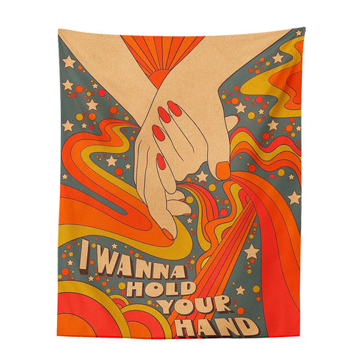 Roomtery Wanna Hold Your Hand Tapestry