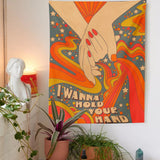 Roomtery Wanna Hold Your Hand Tapestry, view 2
