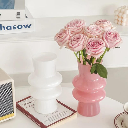 Roomtery Wavy Glass Flower Vase