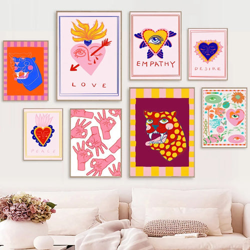 Roomtery Weird Asian Leopard Canvas Posters