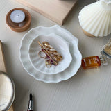 Roomtery White Ceramic Shell Jewelry Tray, view 2