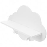 Roomtery White Cloud Wall Shelf with Hooks, view 3