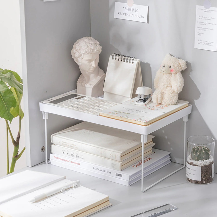 Roomtery White Desktop Shelf Organizer