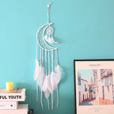 Roomtery White Moon Feather Dreamcatcher, view 2