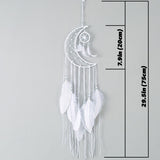 Roomtery White Moon Feather Dreamcatcher, view 4