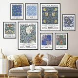 Roomtery WM Blue Floral Art Canvas Posters, view 3