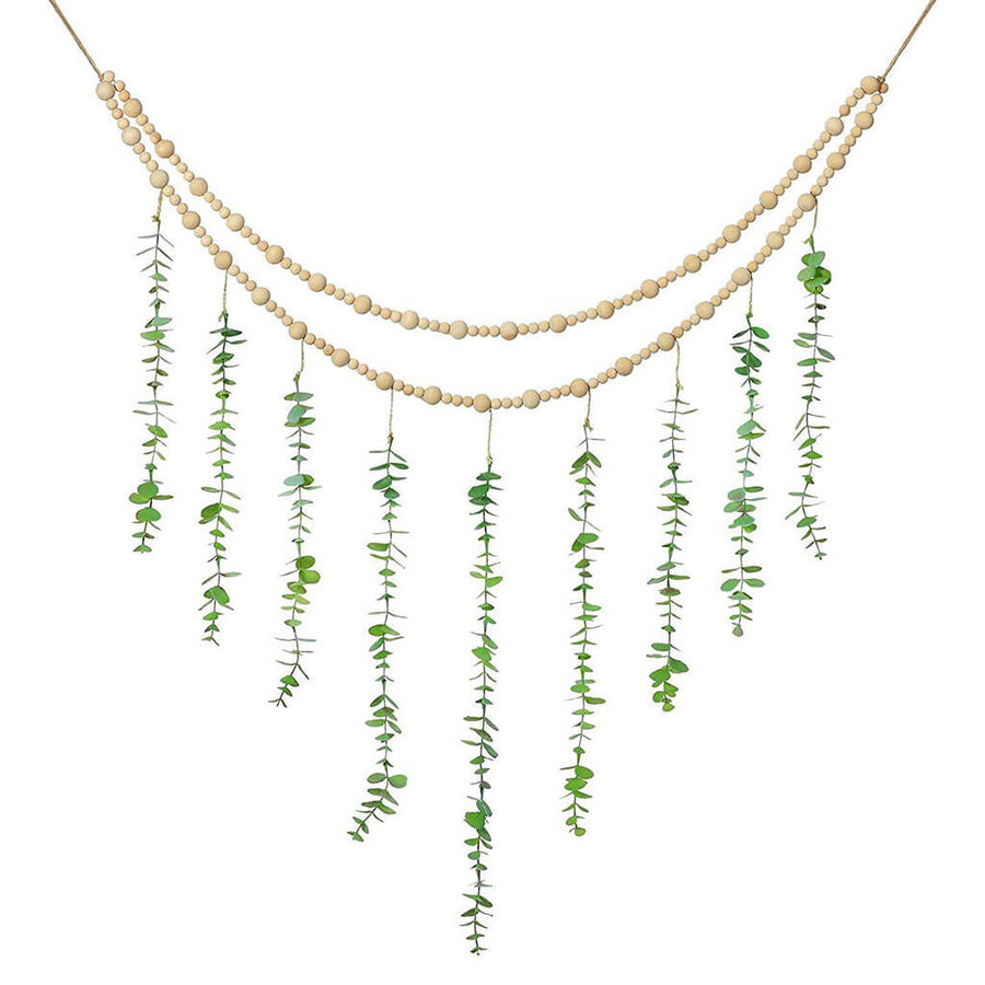 Roomtery Wooden Beads With Vines Wall Decor
