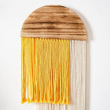 Roomtery Wooden Semicircle Macrame Wall Decor, view 5