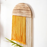 Roomtery Wooden Semicircle Macrame Wall Decor, view 6