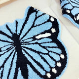 Roomtery Y2K Blue Butterfly Throw Rug, view 4