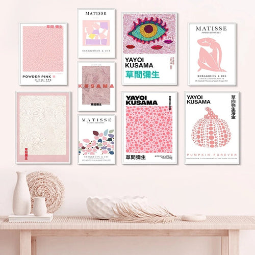 Roomtery Japanese Pink Selection Canvas Posters