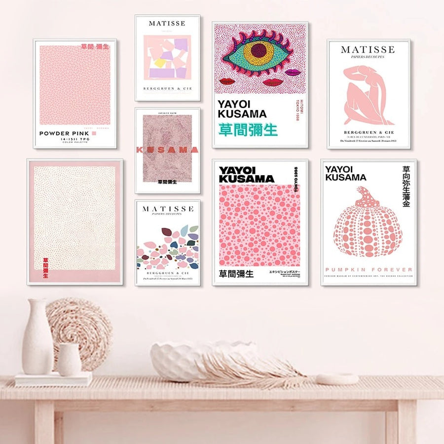 Roomtery Japanese Pink Selection Canvas Posters