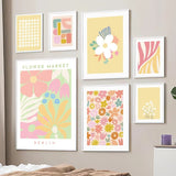 Roomtery Yellow Pastel Flower Canvas Posters, view 3