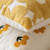 Roomtery Yellow Themed Embroidered Cushion Cover, view 2