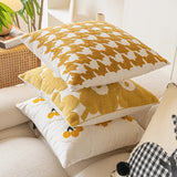 Roomtery Yellow Themed Embroidered Cushion Cover, view 3