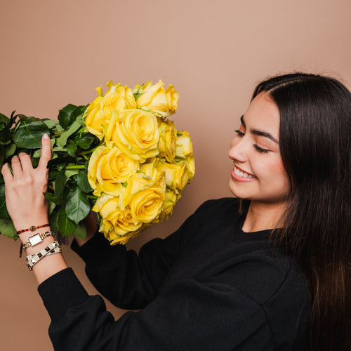 Rosaholics LONG YELLOW ROSES
