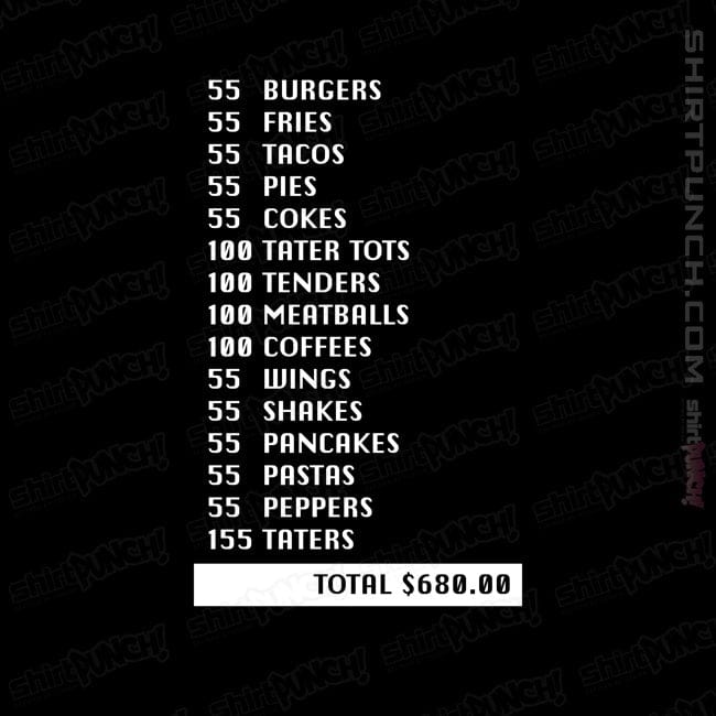 ShirtPunch 55 Burgers...