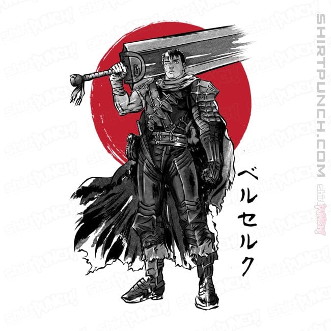 ShirtPunch Black Swordsman Sumi-e