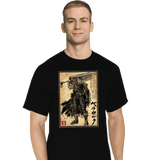 ShirtPunch Black Swordsman Woodblock, view 4