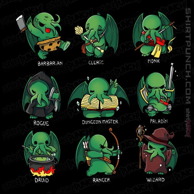 ShirtPunch Cthulhu Roles