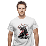 ShirtPunch Lone Swordsman sumi-e, view 2