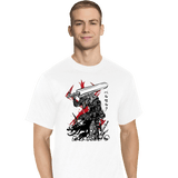 ShirtPunch Lone Swordsman sumi-e, view 4