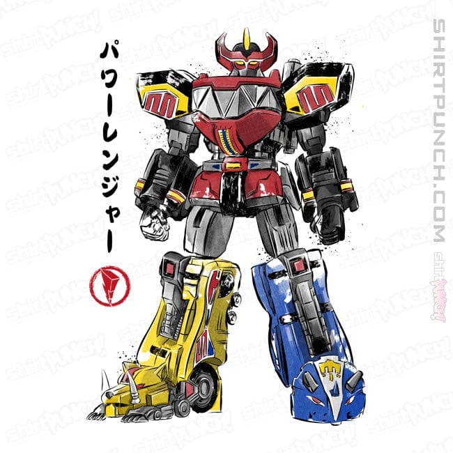 ShirtPunch Mighty Morphin Megazord Sumi-e