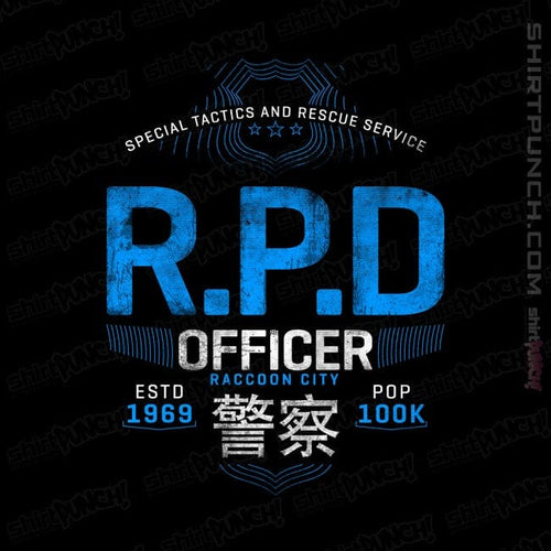 ShirtPunch Raccoon Officer