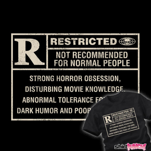 ShirtPunch Restricted Horror Label
