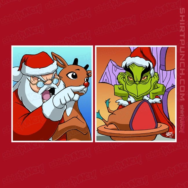 ShirtPunch Santa Yelling At Grinch