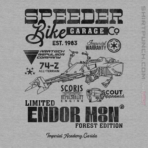 ShirtPunch Speeder Bike Garage