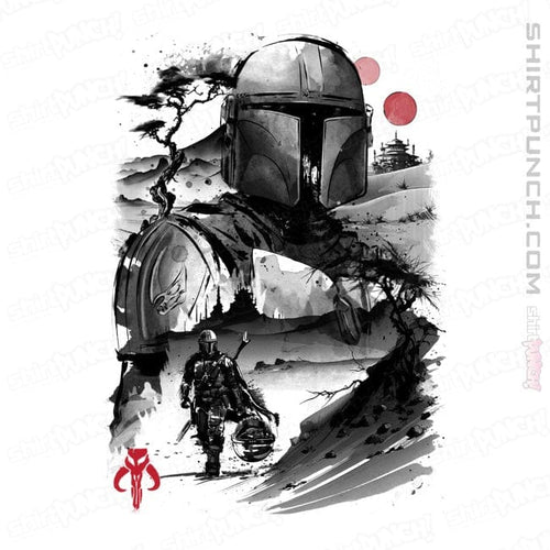ShirtPunch The Bounty Hunter In The desert Sumi-e