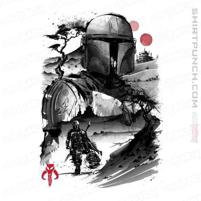 ShirtPunch The Bounty Hunter In The desert Sumi-e