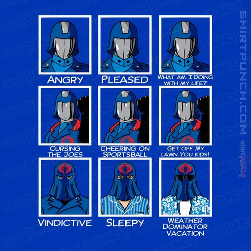 ShirtPunch The Many Faces of Cobra Commander