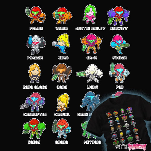 ShirtPunch The Many Suits Of Samus