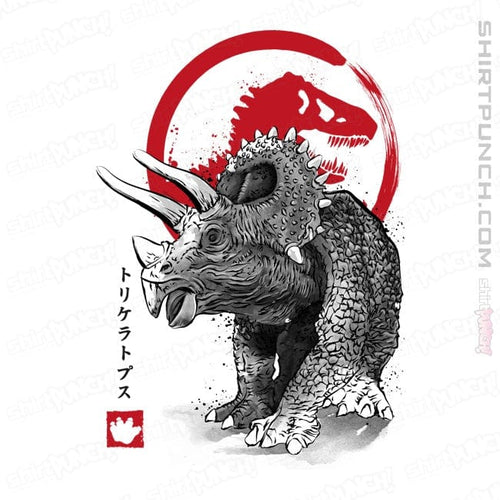 ShirtPunch TRICERATOPS SUMI-E halftones