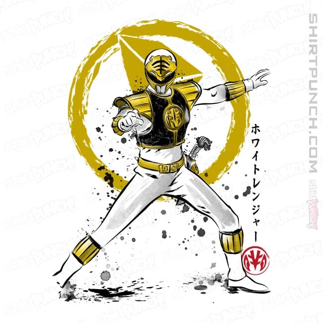ShirtPunch White Ranger Sumi-e