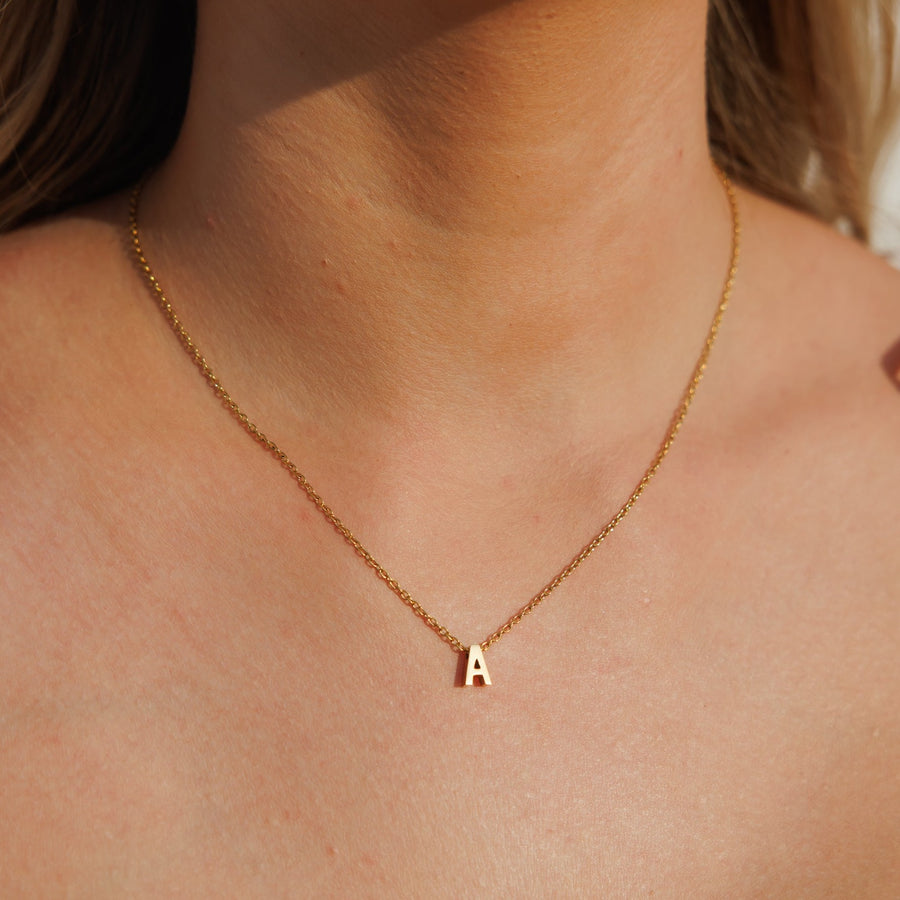 Silk Oil of Morocco Amici by Ella - Gold Initial Necklace
