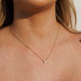 Silk Oil of Morocco Amici by Ella - Gold Initial Necklace, view 3
