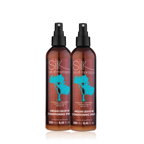 Silk Oil of Morocco - Argan Leave in Conditioning Treatment 250ml Duo Value Pack