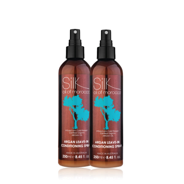 Silk Oil of Morocco - Argan Leave in Conditioning Treatment 250ml Duo Value Pack