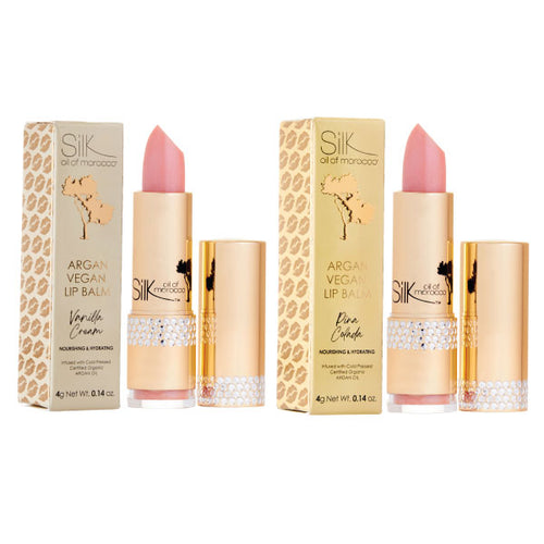 Silk Oil of Morocco Silk Oil of Moroccco - Argan Lip Balm - Mixed Duos - Vanilla Cream - Pina Colada - Value Pack