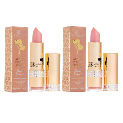 Silk Oil of Morocco - Argan Lip Balms - Duo Pack - Peach Daiquiri - Value Pack